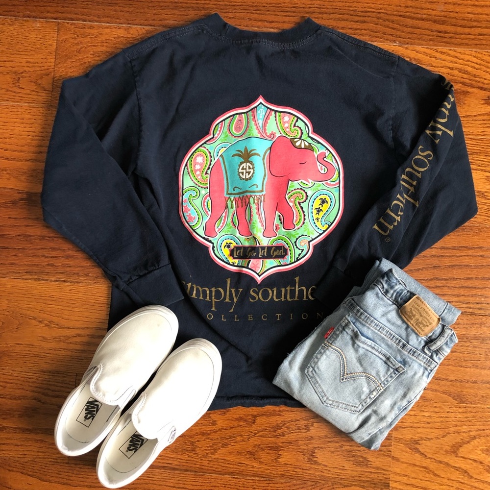 Girls Long Sleeve Simply Southern Shirt